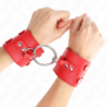 KINK - SUJECIONES FIJAS PARA MUÑECAS CON ANILLA Y REMACHES AJUSTABLES ROJO 17-22 CM X 6,5 CM