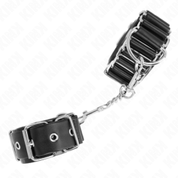 SUJECIÓN DE MUÑECA FINA CON BISAGRA, NEGRA, AJUSTABLE, 16-22 CM X 3,5 CM