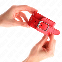 KINK - SUJECIONES DE MUÑECA FINAS ROJAS AJUSTABLES 21-33 CM