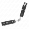 KINK - MINI PULSERAS NEGRAS CON REMACHES AJUSTABLES 16-22 CM X 2 CM