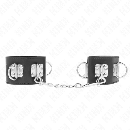 KINK - SUJECIÓN DE MUÑECA MULTIPOSICIÓN CON CIERRE DE CANDADO NEGRO AJUSTABLE 16-23 CM X 5,5 CM