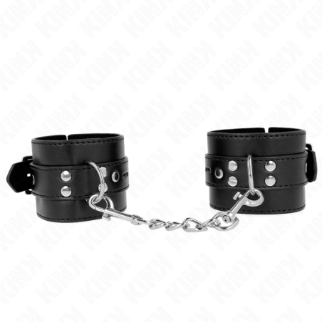 KINK - SUJECIÓN DE MUÑECAS NEGRA CON CINTURÓN NEGRO AJUSTABLE 17-28 CM X 6 CM