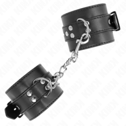 KINK - SUJECIÓN DE MUÑECAS NEGRA CON CINTURÓN NEGRO AJUSTABLE 17-28 CM X 6 CM