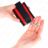 KINK - SUJECIÓN DE MUÑECA DE NYLON CON CIERRE DE VELCRO, MODELO ROJO-NEGRO 2, AJUSTABLE DE 18 A 35 CM X 6 CM