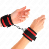 KINK - SUJECIÓN DE MUÑECA DE NYLON CON CIERRE DE VELCRO, MODELO ROJO-NEGRO 2, AJUSTABLE DE 18 A 35 CM X 6 CM