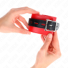 KINK - SUJECIÓN DE MUÑECAS ROJA CON CINTURÓN NEGRO AJUSTABLE 17-28 CM X 6 CM