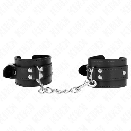 KINK - SUJECIONES DE MUÑECA SENCILLAS NEGRAS AJUSTABLES 20-23 CM X 5,5 CM