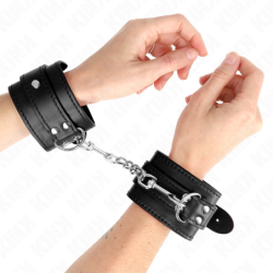 KINK - SUJECIONES DE MUÑECA SENCILLAS NEGRAS AJUSTABLES 20-23 CM X 5,5 CM