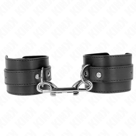 KINK - SUJECIÓN DE MUÑECA - FILA DE REMACHES SIMPLE Y HEBILLA GRANDE NEGRA AJUSTABLE 17-28 CM X 5 CM