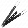 KINK - Mordaza de gancho metálico de 11,5 cm con correa de polipiel ajustable de 39-58 cm x 2 cm