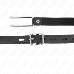 KINK - Mordaza de gancho metálico de 11,5 cm con correa de polipiel ajustable de 39-58 cm x 2 cm