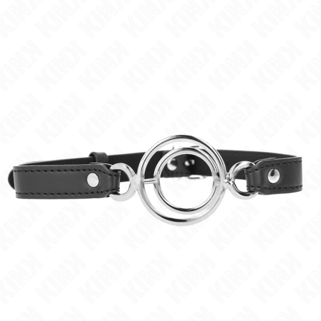 KINK - MORDAZA CON MÚLTIPLES ANILLOS O 5 CM NEGRO 63 X 2,5 CM
