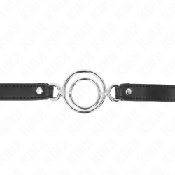 KINK - MORDAZA CON MÚLTIPLES ANILLOS O 5 CM NEGRO 63 X 2,5 CM