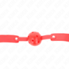KINK - BOLA ROJA TRANSPIRABLE DE 4,5 CM, MORDAZA DE 65 x 2,5 CM