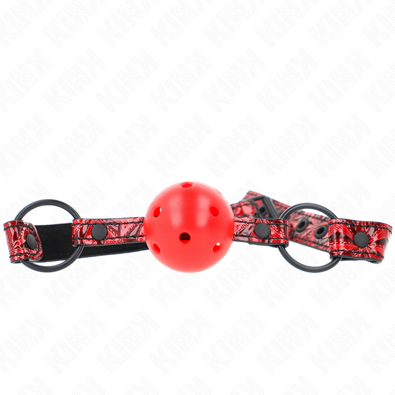 KINK - BOLA CON DISEÑO DE DIAMANTE DE 4,5 CM, MODELO DE MORDAZA 1, 64,5 CM, AJUSTABLE DE 42 A 60 CM