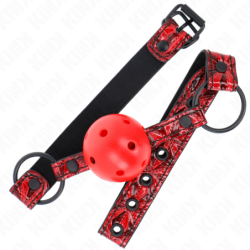 KINK - BOLA CON DISEÑO DE DIAMANTE DE 4,5 CM, MODELO DE MORDAZA 1, 64,5 CM, AJUSTABLE DE 42 A 60 CM