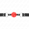 KINK - BOLA TRANSPIRABLE DE 4 CM CON DOBLE REMACHE DE CUERO 62,5 x 2,5 CM AJUSTABLE 42-58 CM