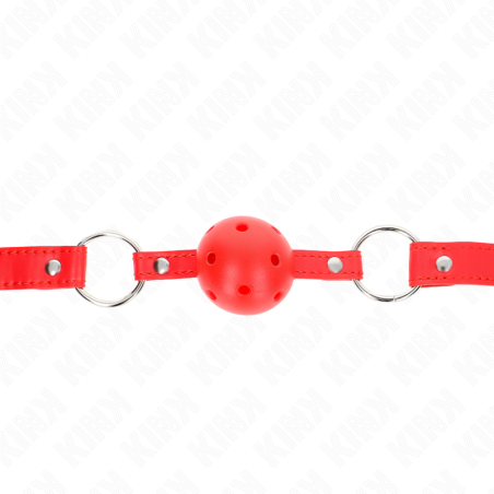 KINK - BOLA TRANSPIRABLE DE 4 CM CON DOBLE REMACHE MODELO 1 ROJO 62,5 x 2,5 CM AJUSTABLE 42-58 CM
