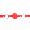 KINK - BOLA TRANSPIRABLE DE 4 CM CON DOBLE REMACHE MODELO 1 ROJO 62,5 x 2,5 CM AJUSTABLE 42-58 CM