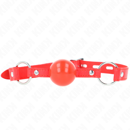 KINK - BOLA DE TPE DE 4 CM CON CIERRE ROJO 60 x 2 CM