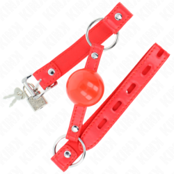 KINK - BOLA DE TPE DE 4 CM CON CIERRE ROJO 60 x 2 CM