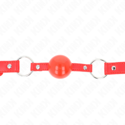 KINK - BOLA DE TPE DE 4 CM CON CIERRE ROJO 60 x 2 CM