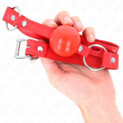 KINK - BOLA DE TPE DE 4 CM CON CIERRE ROJO 60 x 2 CM