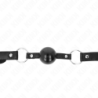 KINK - BOLA DE TPE NEGRA DE 4 CM, MORDAZA DE 60 X 2 CM