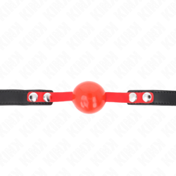 KINK - BOLA DE TPE SUAVE DE 4 CM, MODELO DE MORDAZA 4, 60 x 2 CM, AJUSTABLE DE 37 A 52 CM