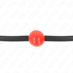 KINK - BOLA ROJA SÓLIDA INDIVIDUAL DE 4 CM, MORDAZA DE 65 X 1,5 CM