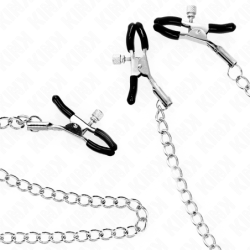KINK - PINZAS TRIPLE PARA PEZONES Y CLÍTORIS CON CADENA MODELO 0