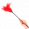 FETICHISMO - MÚLTIPLES PLUMAS ROJAS QUE PROVOCAN COSQUILLAS 45 CM