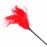 FETICHISMO - MÚLTIPLES PLUMAS ROJAS QUE PROVOCAN COSQUILLAS 45 CM