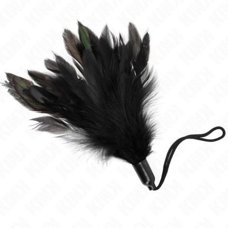 KINK - PLUMAS PARA COSQUILLAS CON MANGO DE CUERDA Y BASE DE PLÁSTICO DE 15 CM