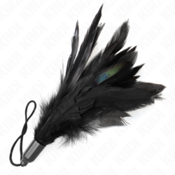 KINK - PLUMAS PARA COSQUILLAS CON MANGO DE CUERDA Y BASE DE PLÁSTICO DE 15 CM