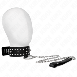 KINK - COLLAR CON CORREA DE 65 CM CON REMACHES PLATEADOS MODELO 1 AJUSTABLE 36-43 CM X 5 CM