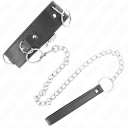 KINK - COLLAR CON CORREA 65 CM MODELO DE 3 ANILLAS 2 AJUSTABLE 36-43 CM X 5 CM