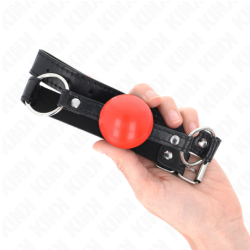 KINK - BOLA DE TPE ROJA DE 4 CM, MORDAZA DE 60 X 2 CM