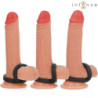 INTENSO - ANILLO DOBLE DE SILICONA PARA PENE BOBBY NEGRO