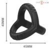 INTENSO - ANILLO PARA PENE DE SILICONA DOBLE CARSON, MODELO NEGRO 4