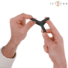 INTENSO - ANILLO PARA PENE DE SILICONA DOBLE CARSON, MODELO NEGRO 4