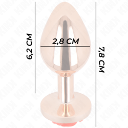 KINK - TAPÓN ANAL DE ORO ROSA CON ROSA ROJA