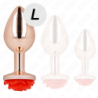 KINK - PLUG ANAL ORO ROSADO ROSA ROJA L