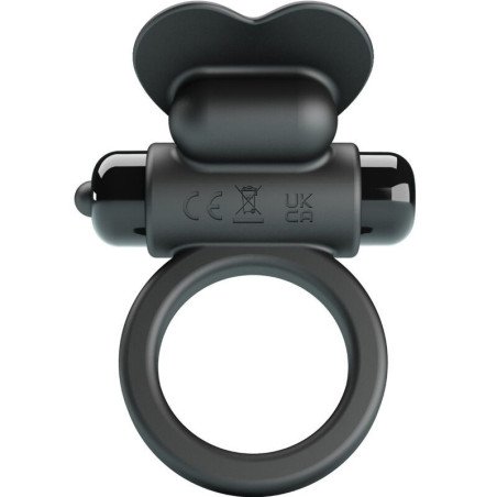 PRETTY LOVE - ANILLO VIBRADOR DEBONAIRE CONEJO 10 VIBRACIONES NEGRO