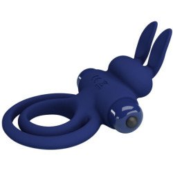 PRETTY LOVE - ANILLO VIBRATORIO DOBLE DARY AZUL CONEJO