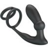 PRETTY LOVE - EMONI ANILLO PENE + PLUG ANAL 12 VIBRACIONES NEGRO