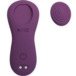 PRETTY LOVE - MASAJEADOR DE CLÍTORIS MANE LAY ON 10 VIBRACIONES CONTROL REMOTO MORADO