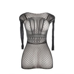 SUBBLIME - 951931 VESTIDO CORTO DE RED CON ESPALDA DESNUDA TALLA ÚNICA