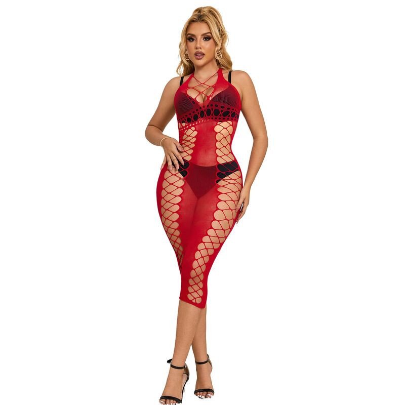 SUBBLIME - 952327 VESTIDO LARGO DE RED ROJA TALLA ÚNICA