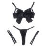 SUBBLIME - 955205 CONJUNTO DE SUJETADOR CON LAZO NEGRO AJUSTABLE L/XL